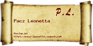 Pacz Leonetta névjegykártya